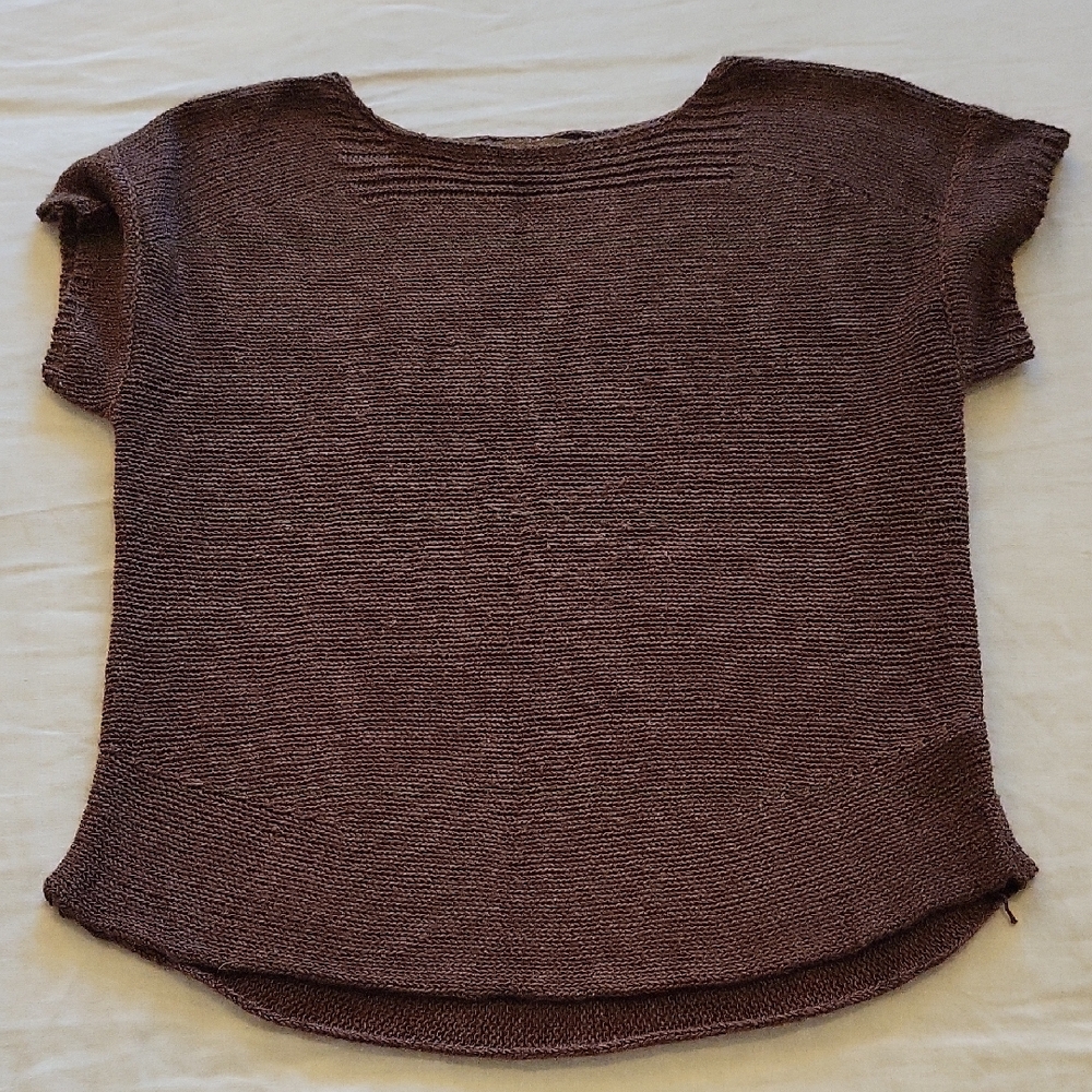 Cable & Gauge Chocolate Knit Top